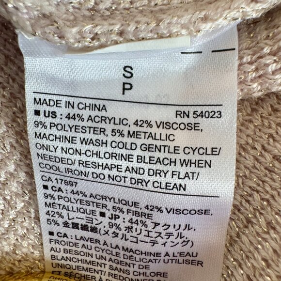 Light Silvery Gold Knit Sleeveless Mock Turtleneck - Picture 9 of 11